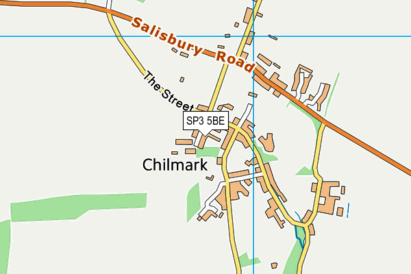 SP3 5BE map - OS VectorMap District (Ordnance Survey)