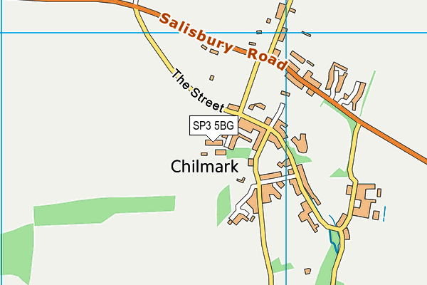 SP3 5BG map - OS VectorMap District (Ordnance Survey)