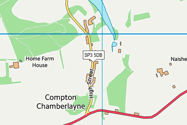 SP3 5DB map - OS VectorMap District (Ordnance Survey)