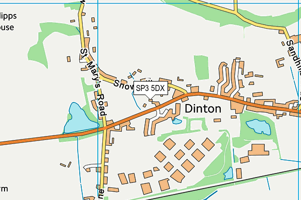 SP3 5DX map - OS VectorMap District (Ordnance Survey)
