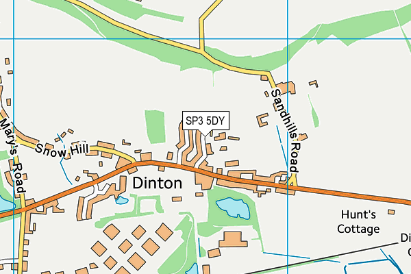 SP3 5DY map - OS VectorMap District (Ordnance Survey)