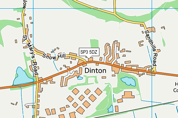 SP3 5DZ map - OS VectorMap District (Ordnance Survey)