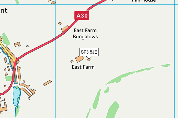 SP3 5JE map - OS VectorMap District (Ordnance Survey)