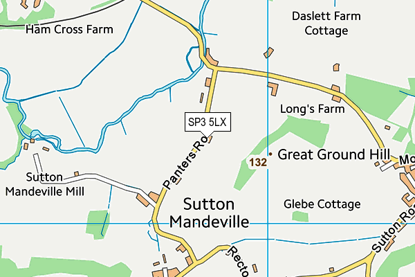 SP3 5LX map - OS VectorMap District (Ordnance Survey)