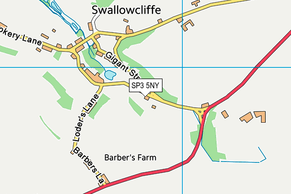 SP3 5NY map - OS VectorMap District (Ordnance Survey)