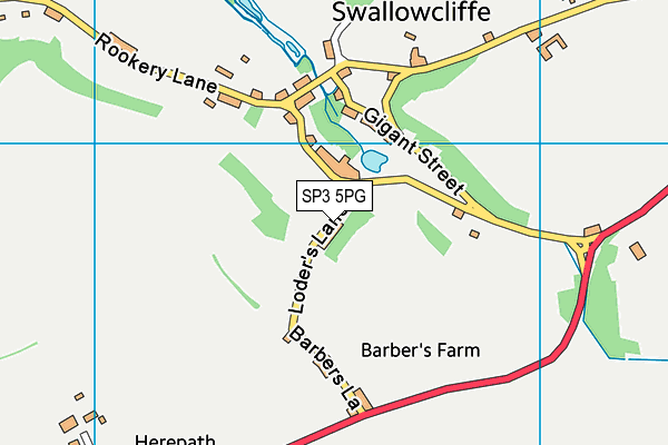 SP3 5PG map - OS VectorMap District (Ordnance Survey)