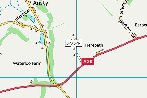 SP3 5PR map - OS VectorMap District (Ordnance Survey)