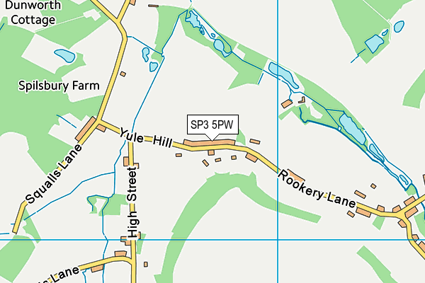 SP3 5PW map - OS VectorMap District (Ordnance Survey)