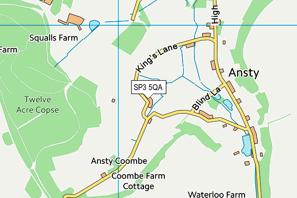 SP3 5QA map - OS VectorMap District (Ordnance Survey)