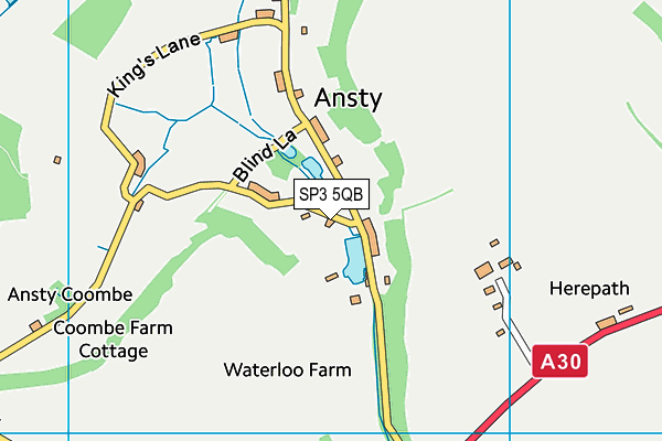 SP3 5QB map - OS VectorMap District (Ordnance Survey)