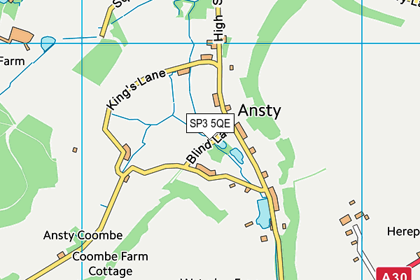 SP3 5QE map - OS VectorMap District (Ordnance Survey)