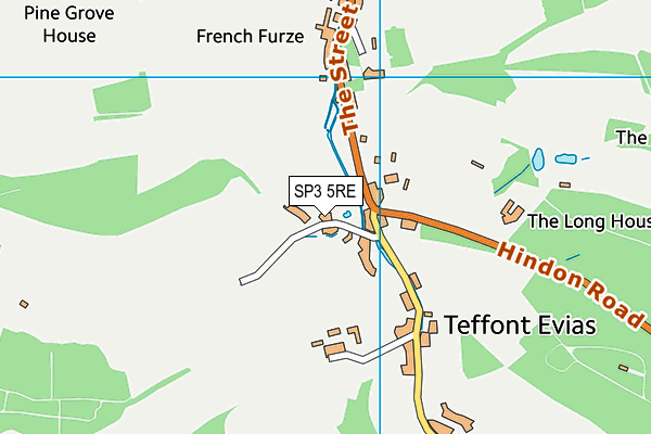 SP3 5RE map - OS VectorMap District (Ordnance Survey)