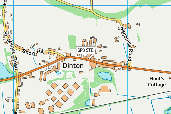 SP3 5TE map - OS VectorMap District (Ordnance Survey)