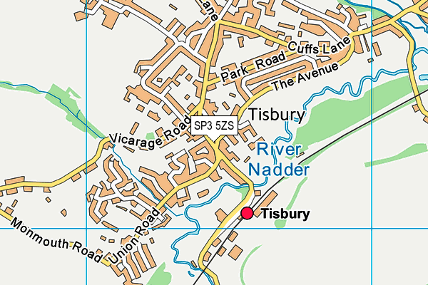 SP3 5ZS map - OS VectorMap District (Ordnance Survey)