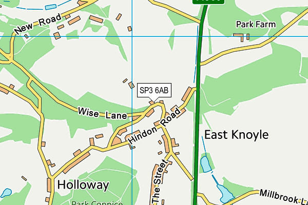 SP3 6AB map - OS VectorMap District (Ordnance Survey)