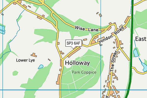 SP3 6AF map - OS VectorMap District (Ordnance Survey)