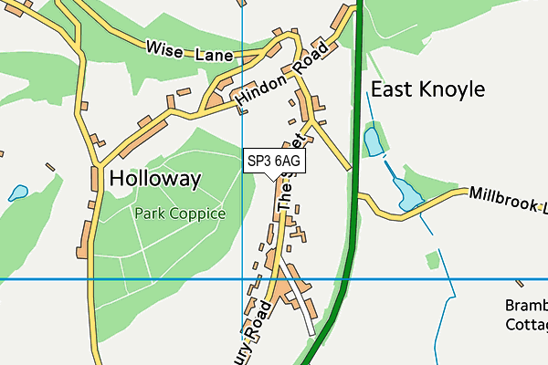 SP3 6AG map - OS VectorMap District (Ordnance Survey)