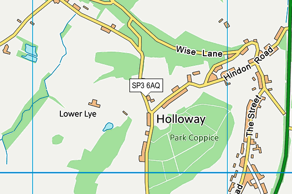 SP3 6AQ map - OS VectorMap District (Ordnance Survey)