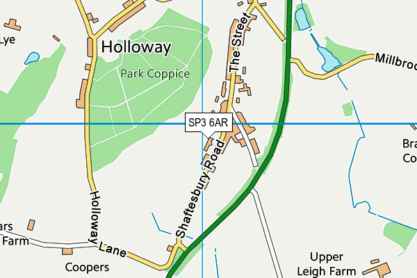 SP3 6AR map - OS VectorMap District (Ordnance Survey)