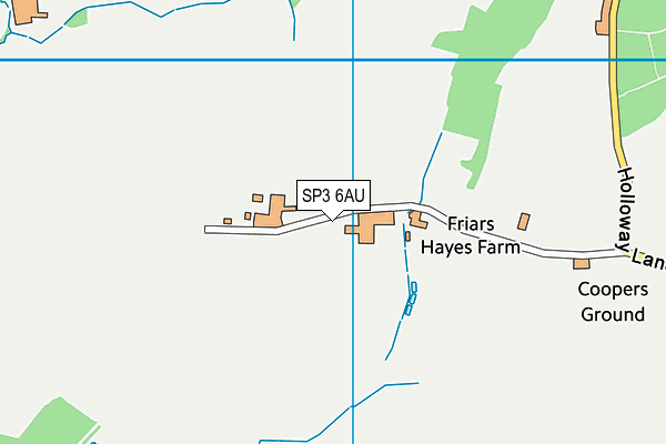SP3 6AU map - OS VectorMap District (Ordnance Survey)
