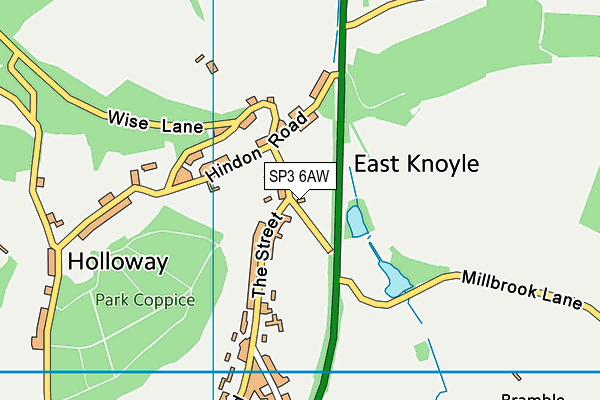 SP3 6AW map - OS VectorMap District (Ordnance Survey)