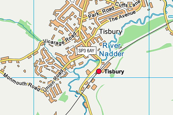 SP3 6AY map - OS VectorMap District (Ordnance Survey)