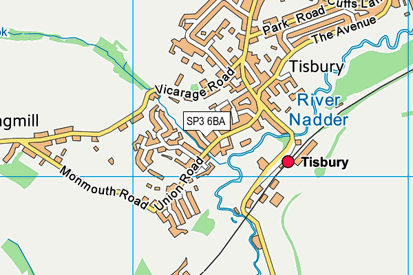 SP3 6BA map - OS VectorMap District (Ordnance Survey)