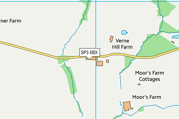 SP3 6BX map - OS VectorMap District (Ordnance Survey)