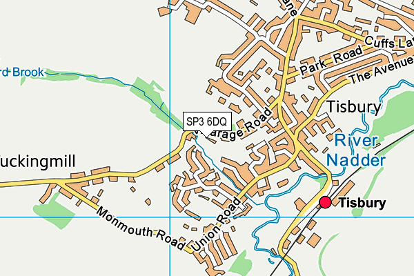 SP3 6DQ map - OS VectorMap District (Ordnance Survey)