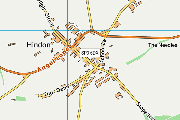 SP3 6DX map - OS VectorMap District (Ordnance Survey)