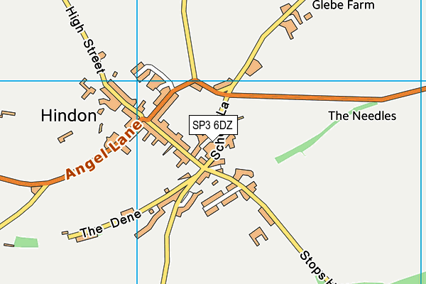 SP3 6DZ map - OS VectorMap District (Ordnance Survey)