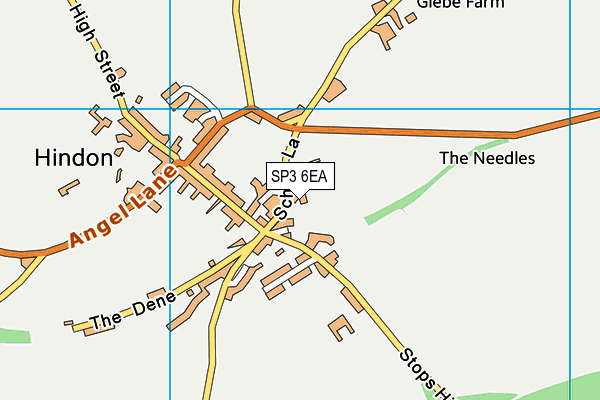 SP3 6EA map - OS VectorMap District (Ordnance Survey)