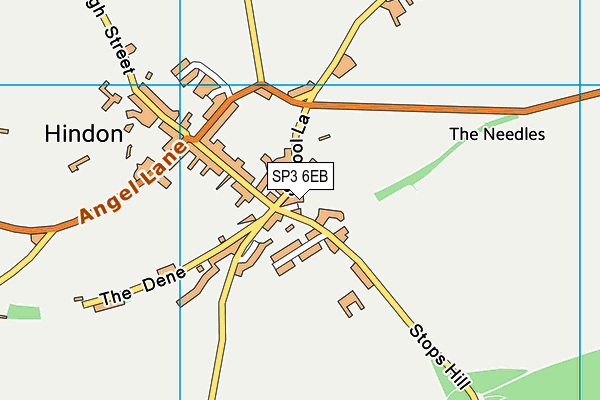 SP3 6EB map - OS VectorMap District (Ordnance Survey)