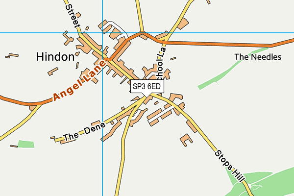 SP3 6ED map - OS VectorMap District (Ordnance Survey)