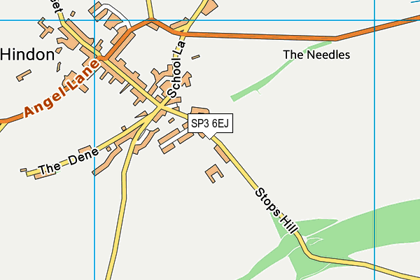 SP3 6EJ map - OS VectorMap District (Ordnance Survey)
