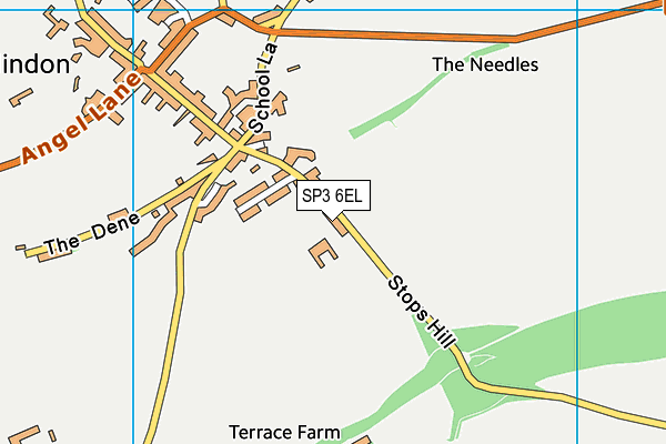 SP3 6EL map - OS VectorMap District (Ordnance Survey)