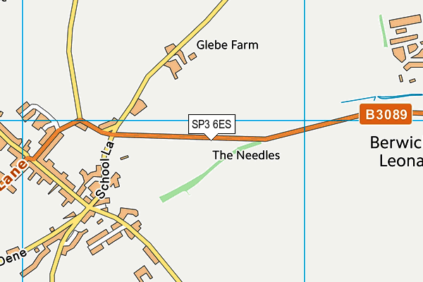 SP3 6ES map - OS VectorMap District (Ordnance Survey)