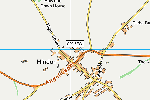 SP3 6EW map - OS VectorMap District (Ordnance Survey)