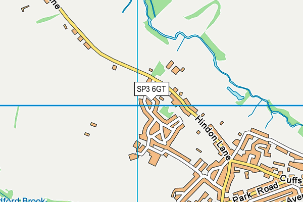 SP3 6GT map - OS VectorMap District (Ordnance Survey)