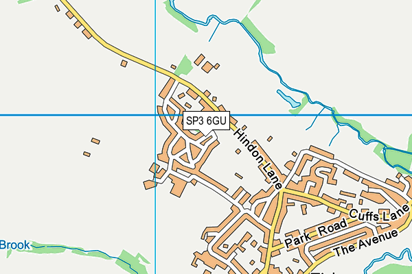 SP3 6GU map - OS VectorMap District (Ordnance Survey)