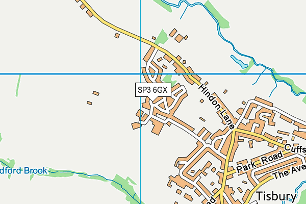 SP3 6GX map - OS VectorMap District (Ordnance Survey)