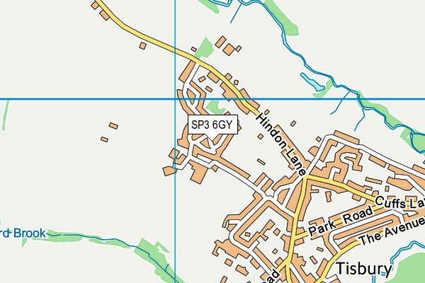 SP3 6GY map - OS VectorMap District (Ordnance Survey)