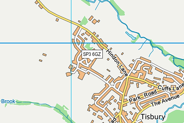SP3 6GZ map - OS VectorMap District (Ordnance Survey)