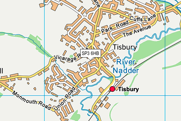 SP3 6HB map - OS VectorMap District (Ordnance Survey)