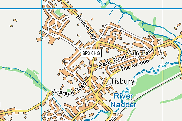 SP3 6HG map - OS VectorMap District (Ordnance Survey)