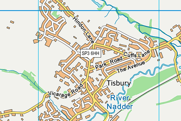 SP3 6HH map - OS VectorMap District (Ordnance Survey)