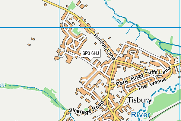 St John's Church of England Primary School, Tisbury map (SP3 6HJ) - OS VectorMap District (Ordnance Survey)