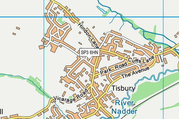 SP3 6HN map - OS VectorMap District (Ordnance Survey)