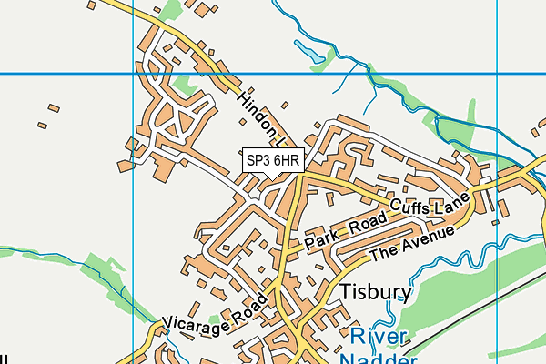 SP3 6HR map - OS VectorMap District (Ordnance Survey)