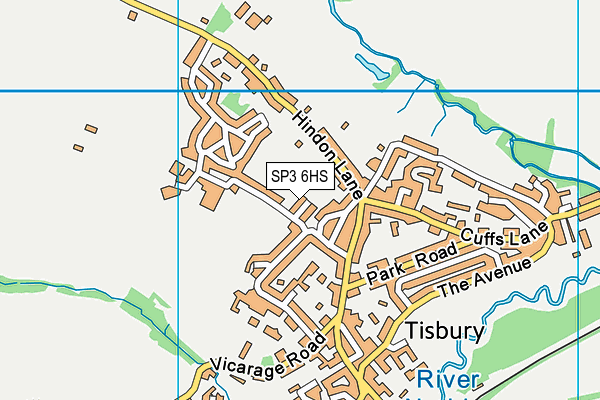 SP3 6HS map - OS VectorMap District (Ordnance Survey)